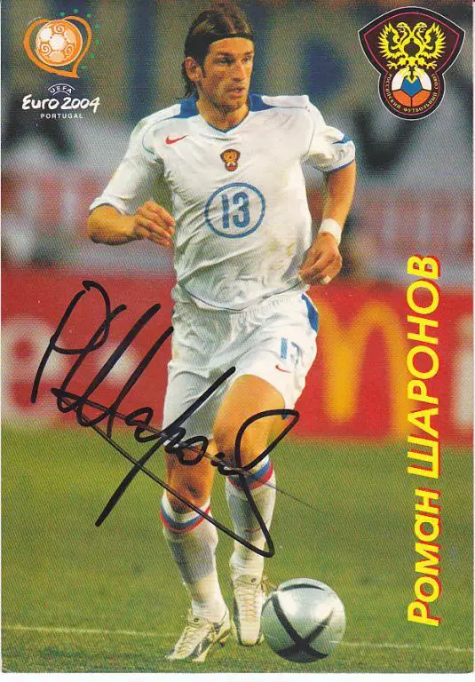 Футбол. Роман Шаронов. Оригинальный автограф. (Рубин, Россия)