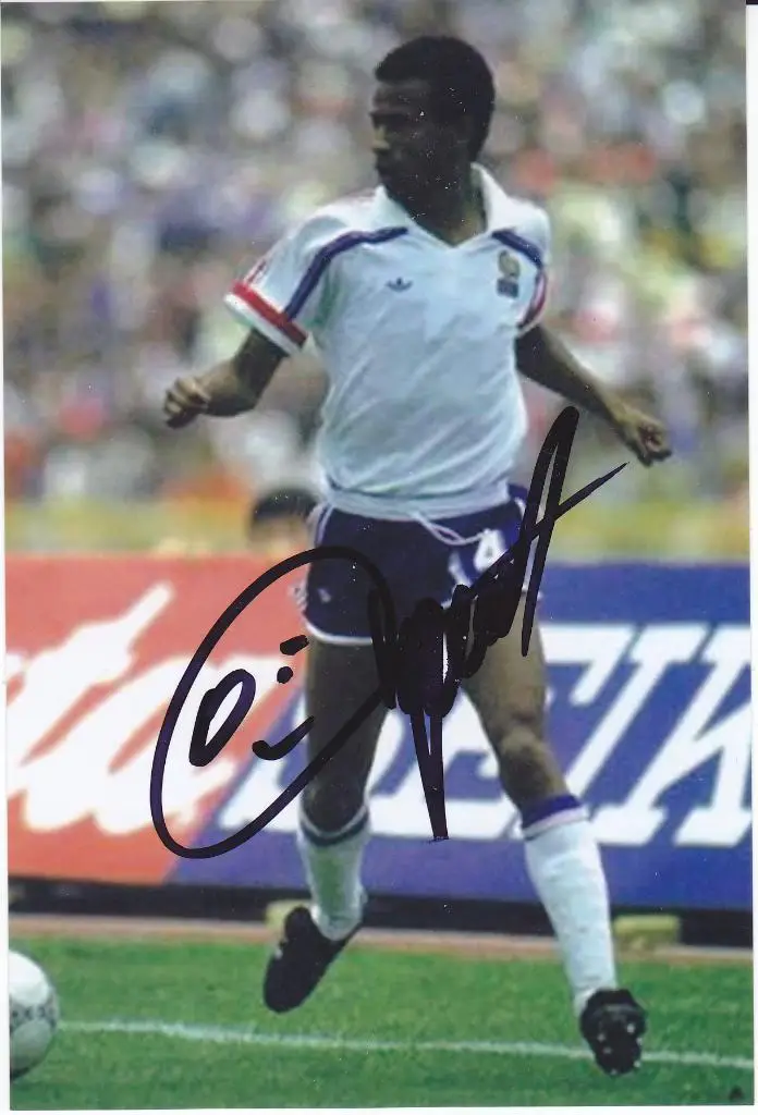 Футбол. Жан Тигана (Франция) - Оригинальный автограф