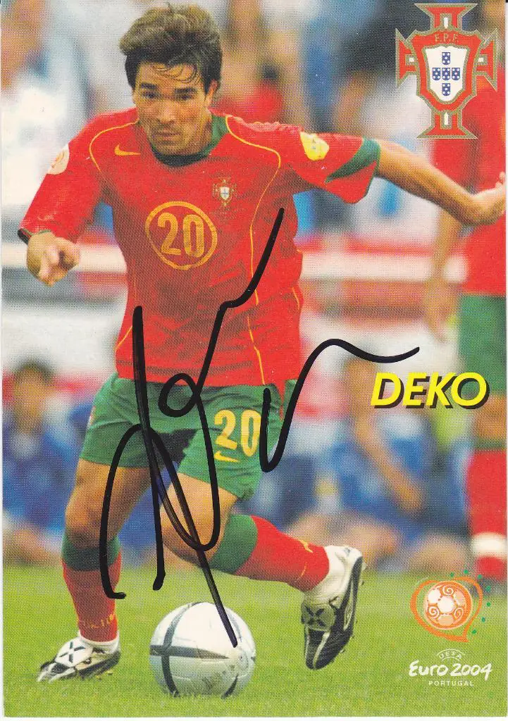 Футбол. Деку (Барселона Португалия) - Оригинальный автограф