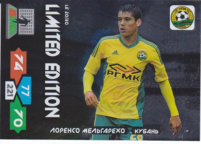 Футбол. Карточка Мельгарехо (Кубань, Спартак) РФПЛ 2013/2014 Panini