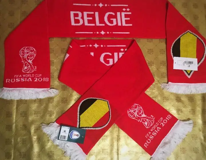 Футбол. Шарф БЕЛЬГИЯ Чемпионат Мира 2018
