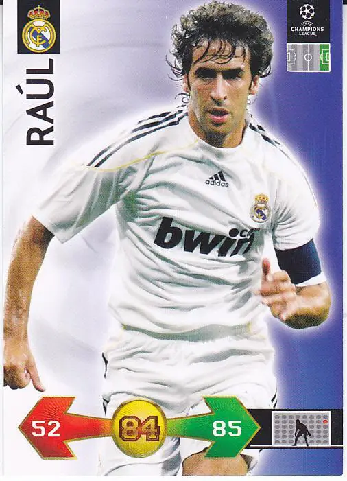 Футбол. Карточка Рауль ЛЧ-09/10 (Реал Мадрид)