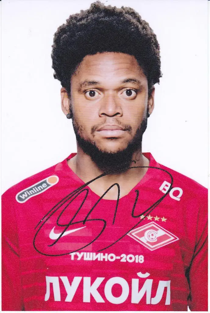 Футбол. Луиз Адриано - Оригинальный автограф (Спартак Москва) ВИД 1