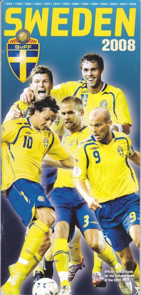 Буклет Программа Сборная Швеции к Евро 2008 (Швеция) - соперник сборной (Россия)