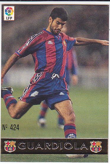 Футбол. Подсерийная Карточка Пеп Гвардиола La LIGA 97/98 (Барселона, Испания)