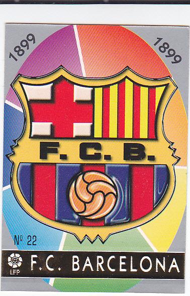Футбол. Карточка Барселона Эмблема La LIGA 97/98
