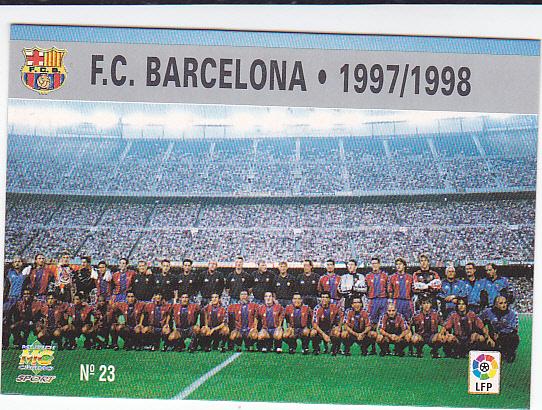 Футбол. Барселона Командная карточка La LIGA 97/98