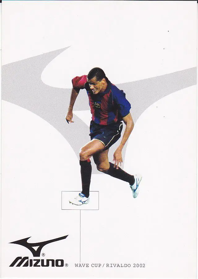 Футбол. Открытка Ривалдо (Барселона, Бразилия) от Mizuno