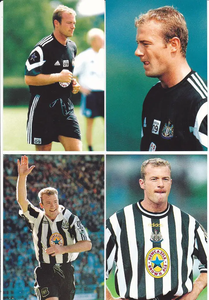 Футбол. 4 Открытки Алан Ширер - Ньюкасл Англия