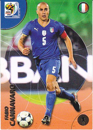Футбол. Карточка Фабио Каннаваро (Ювентус, Италия) ЧМ-2010