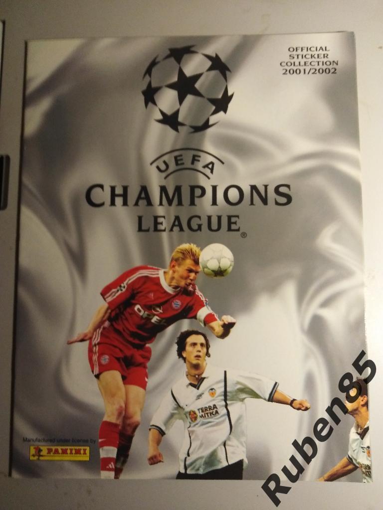 Футбол. Лига Чемпионов 2001/2002 Panini - Редкий пустой Альбом Панини