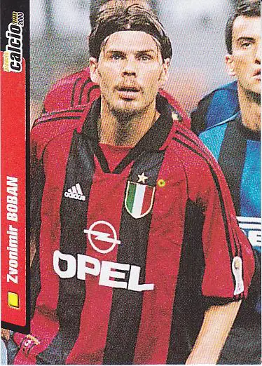 Футбол. Карточка Звонимир Бобан (Милан, Хорватия) Италия 2000