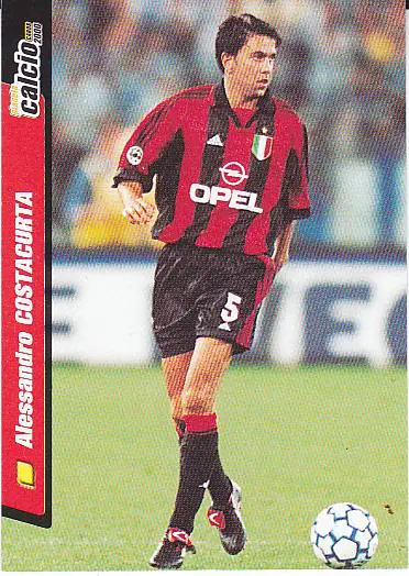 Футбол. Карточка Алессандро Костакурта (Милан) Италия 2000