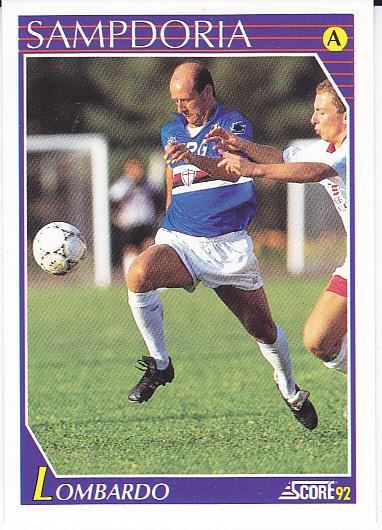 Футбол. Карточка Аттилио Ломбардо (Сампдория) Италия 1992