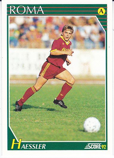Футбол. Карточка Томас Хесслер (Рома) Италия 1992
