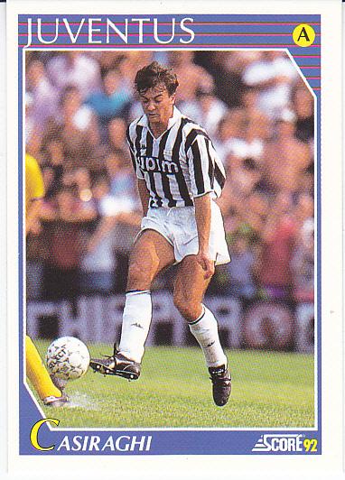 Футбол. Карточка Пьерлуиджи Казираги (Ювентус) Италия 1992