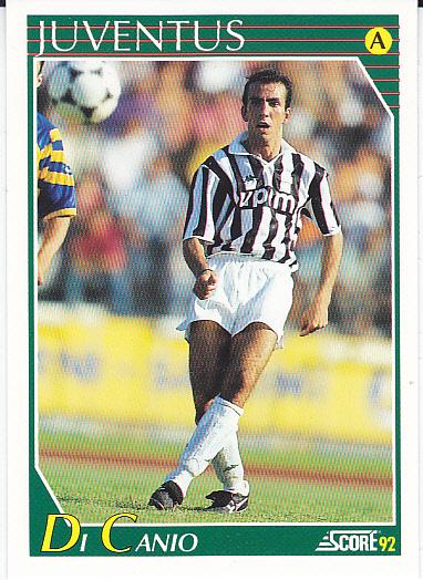 Футбол. Карточка Паоло Ди Канио (Ювентус) Италия 1992