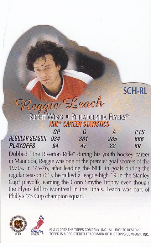 Хоккей Подсерийная Карточка NHL - REGGIE LEACH - Филадельфия 1