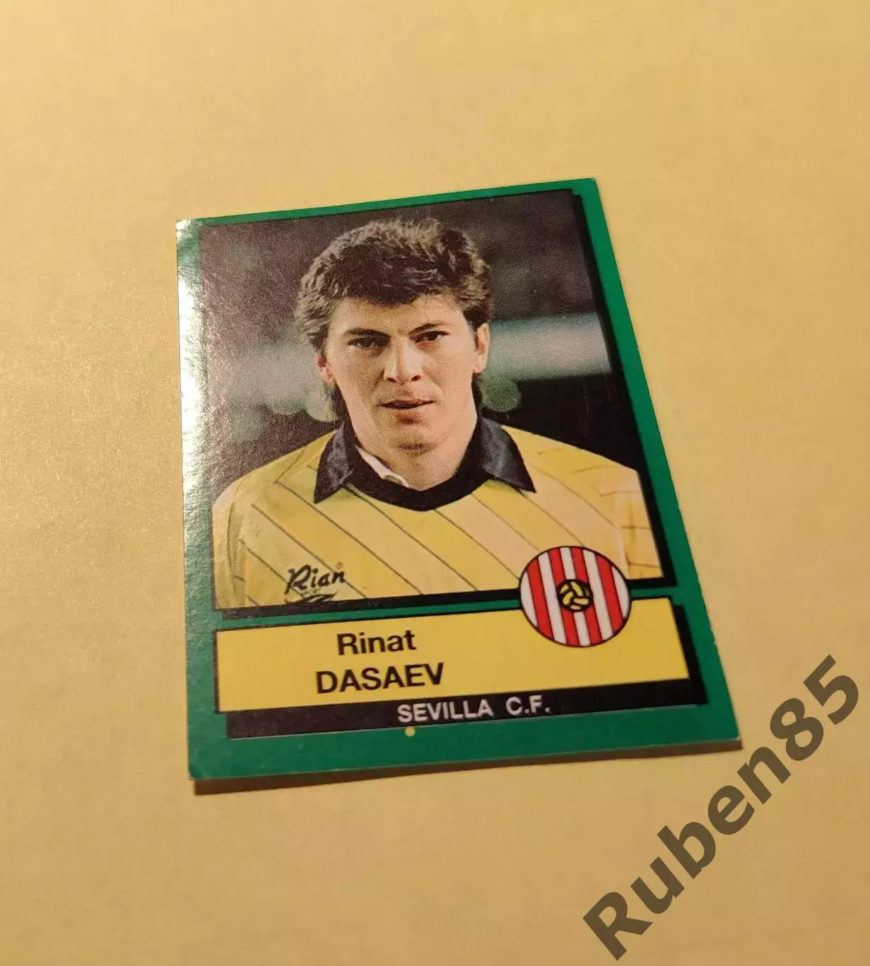 Оригинальный Стикер Ринат Дасаев Севилья Спартак Москва 1990 Panini 2