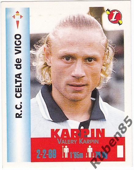 Оригинальный Стикер Валерий Карпин Сельта Спартак Москва 1999 Panini