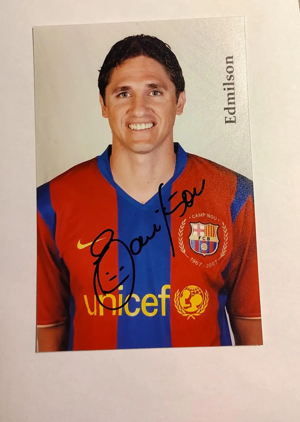 Футбол. Автограф Эдмилсон - Барселона