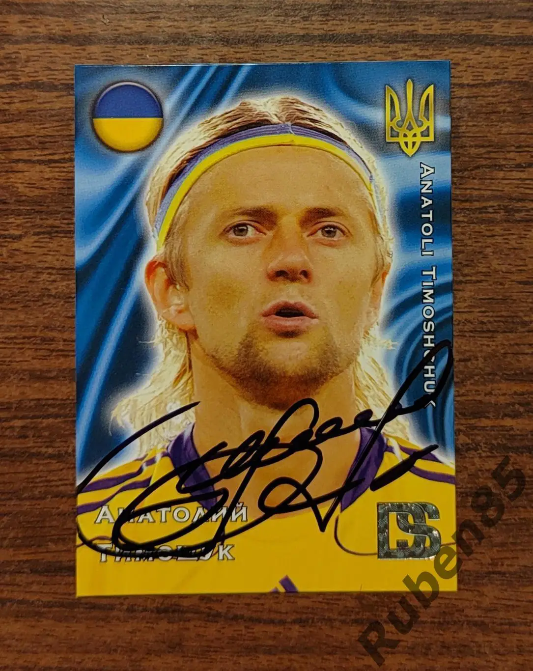 Футбол. Анатолий Тимощук - Зенит, Украина - автограф на карточке