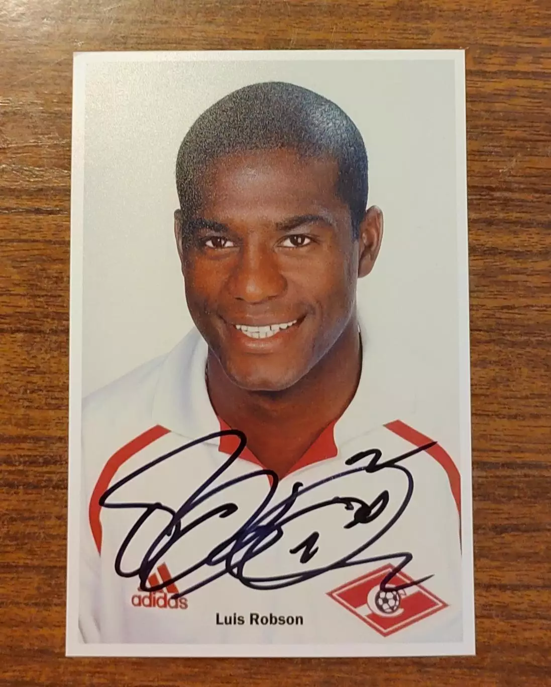 Футбол. Автограф Луис Робсон - Спартак Москва ВИД 2