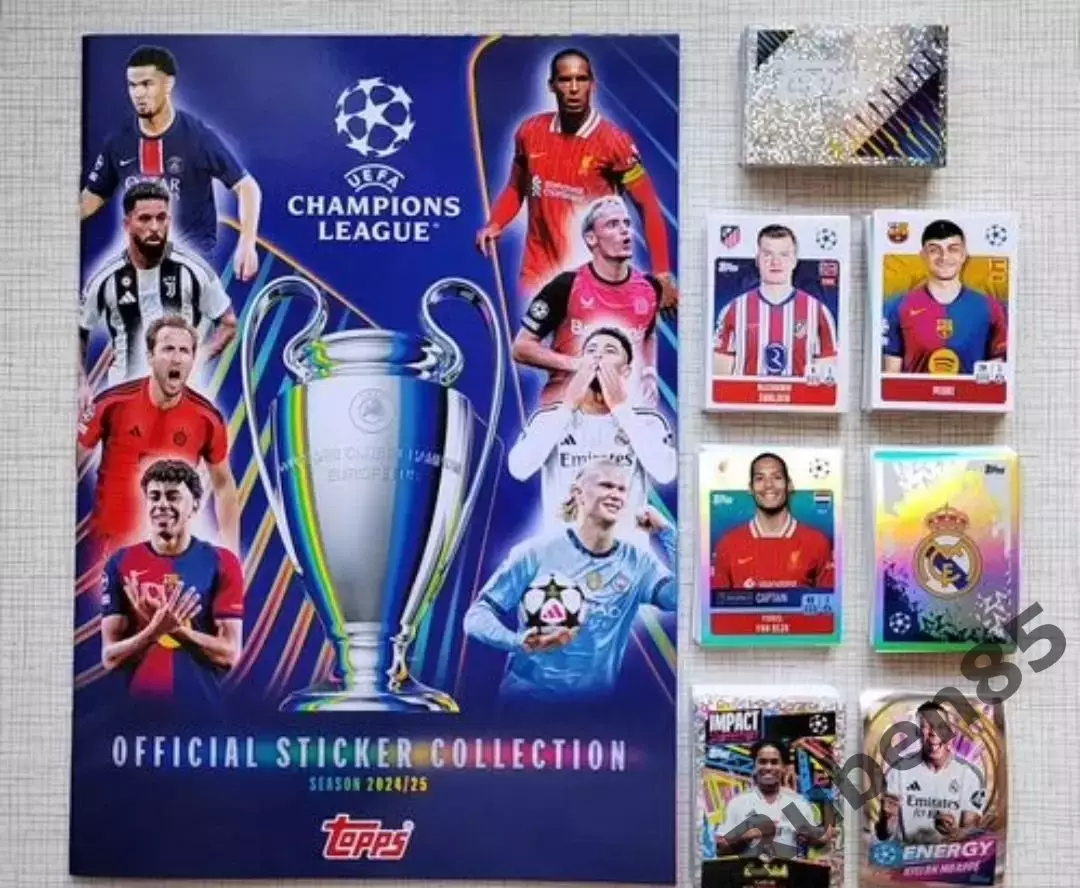 Лига Чемпионов 2024 2025 - Пустой Альбом + ПОЛНЫЙ СЕТ стикеров TOPPS (Panini)