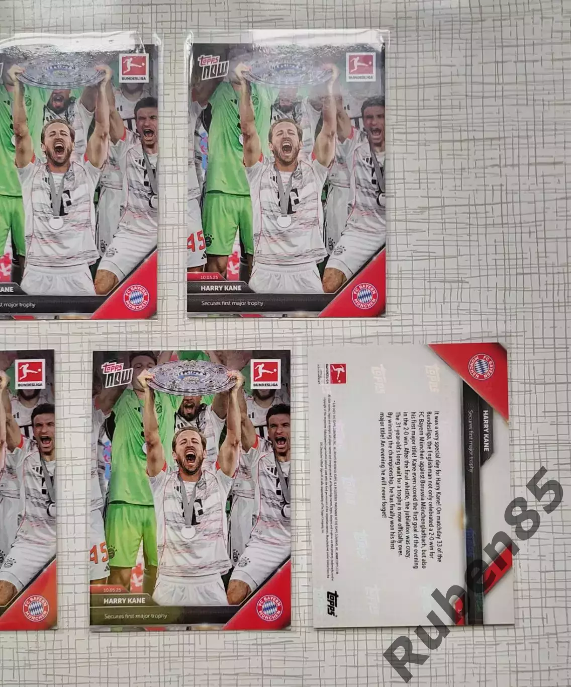 Эксклюзивная Карточка Харри Кейн - первый трофей Topps (panini) 1