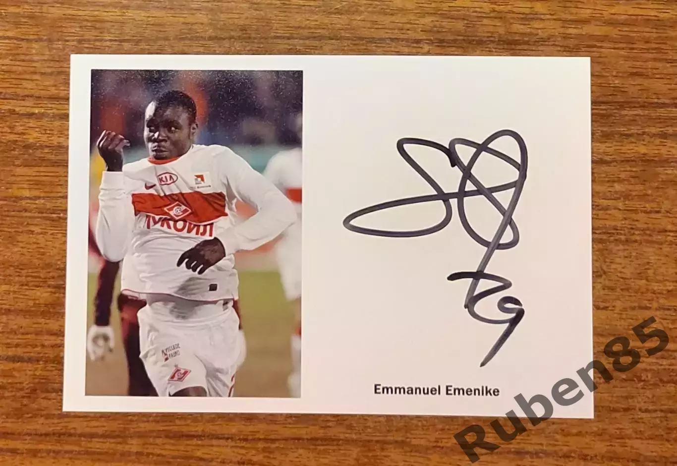 Футбол. Автограф Эммануэль Эменике - Спартак Москва - ВИД 2