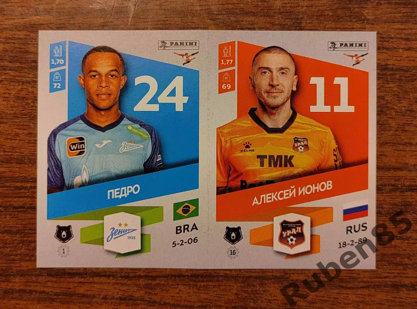 Стикер Педро Зенит - Ионов Урал из ОБНОВЛЕНИЕ Panini РПЛ 2023 2024