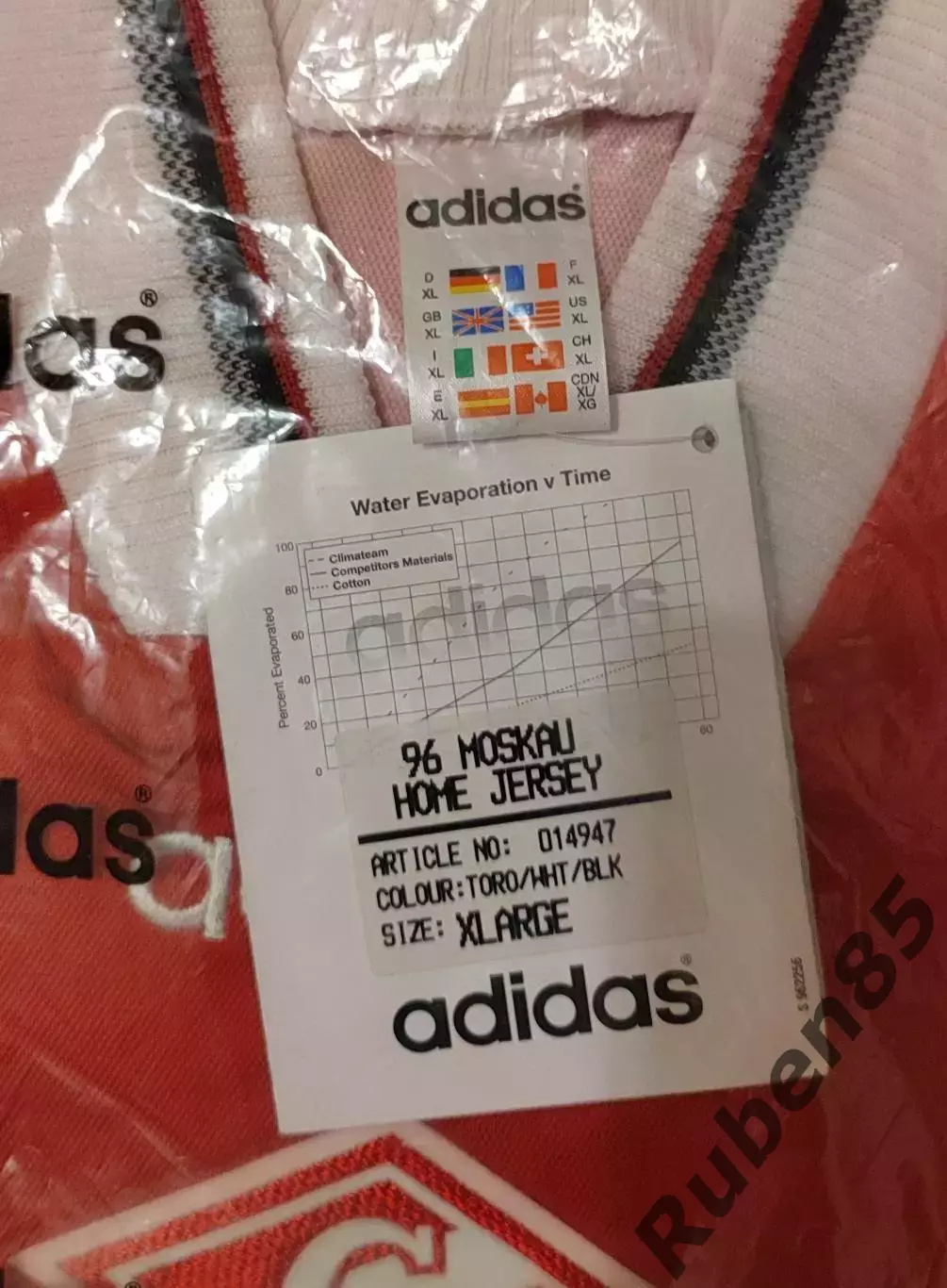 Игровая футболка Спартак Москва 1996 Adidas 1