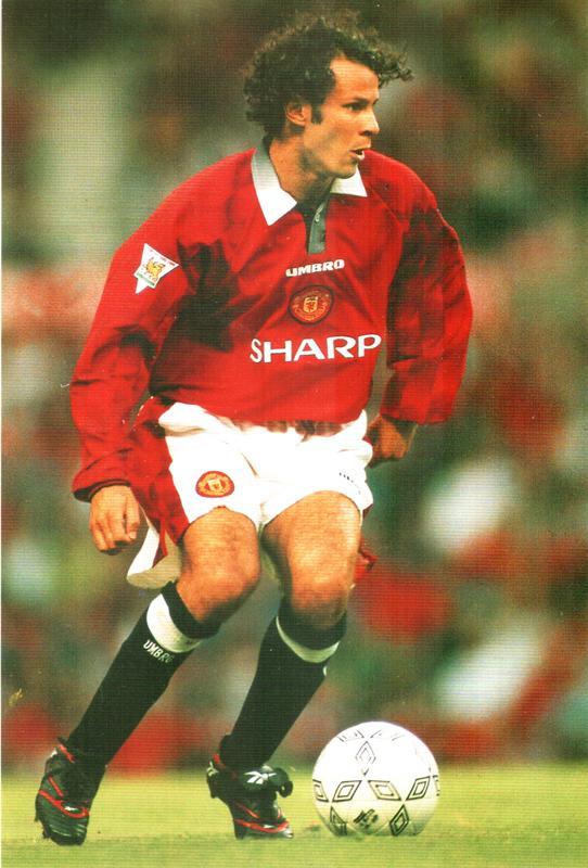1996/97. Манчестер Юнайтед. Клубная открытка. Райан Гиггз