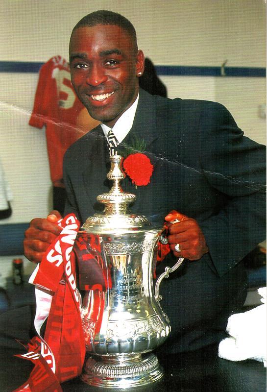 1996/97. Манчестер Юнайтед. Клубная открытка. Энди Коул