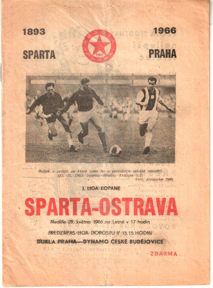 1966 Sparta Praha - Ostrava / Спарта (Прага) - Острава