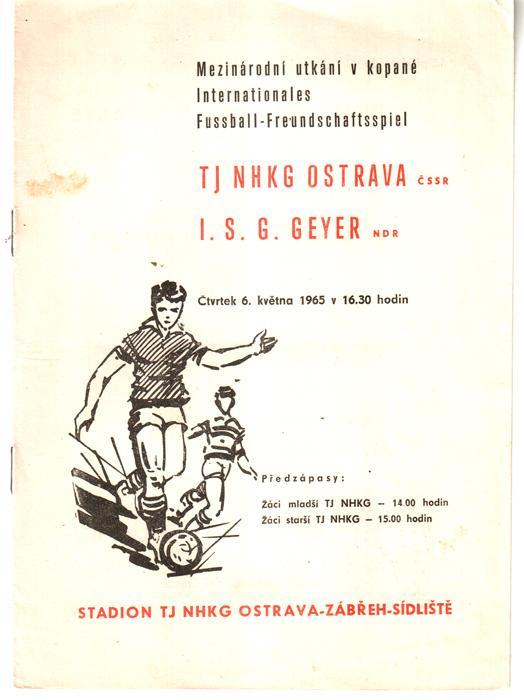 1965 TJ NHKG Ostrava CSSR - ISG Geyer NDR / Острава - Гайер