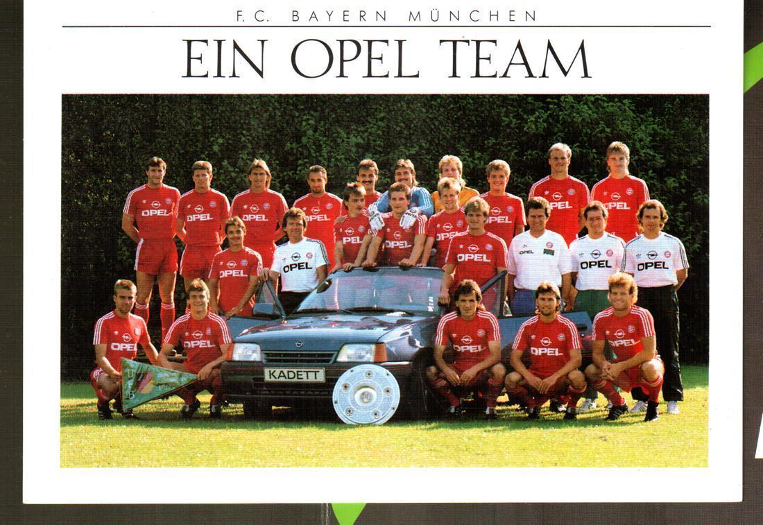 1989/90. Клубная открытка. Бавария (Мюнхен, Германия)
