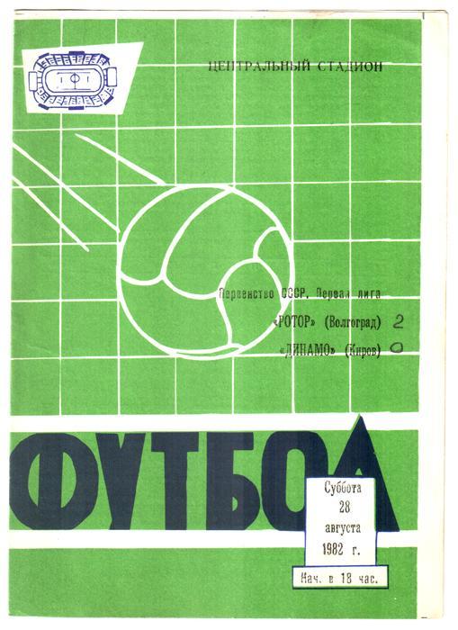 Ротор (Волгоград) - Динамо (Киров) 1982