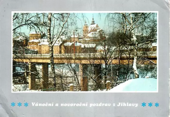 1980-е Чехия. Рождественские и новогодние поздравления из Йиглавы