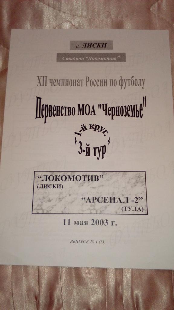 Локомотив.Лиски - Арсенал-2.Тула.2003