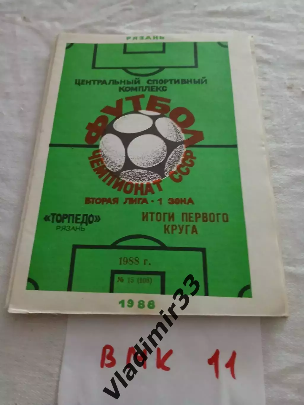 Торпедо Рязань Итоги первого круга 1988