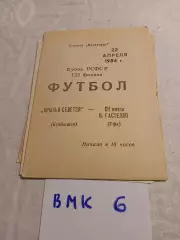 Крылья Советов Куйбышев - СК им. Н. Гастелло Уфа 22.04.1984. кубок РСФСР