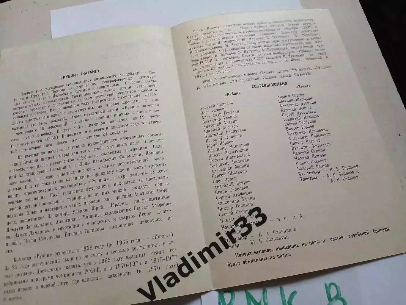 Зенит Ижевск — Рубин Казань 1980 1