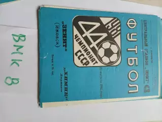 Зенит Ижевск - Химик Дзержинск 1981 программа