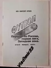 Торпедо Владимир 1992. Итоги первого круга