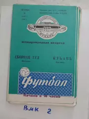 Кубань Краснодар - Сборная ТУЛ Финляндия 1978