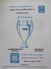 Автомобилист Ногинск - Торпедо Владимир 2002 Кубок России