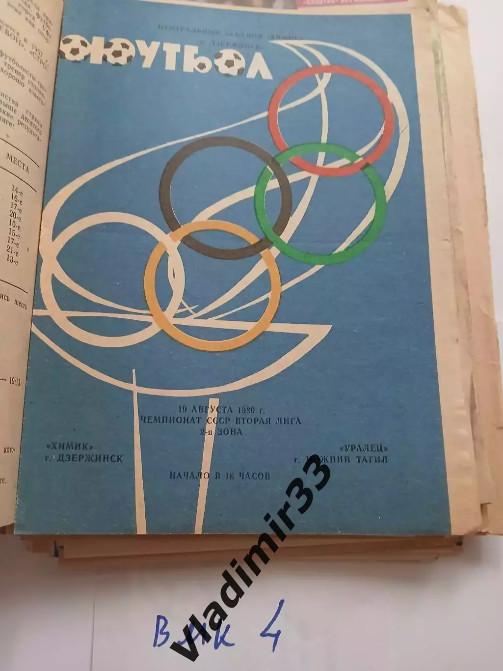 Химик Дзержинск - Уралец Нижний Тагил 1980