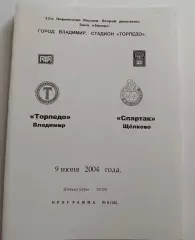 Торпедо Владимир - Спартак Щелково 2004 альтернатива
