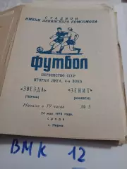Звезда Пермь - Зенит Ижевск - 1978